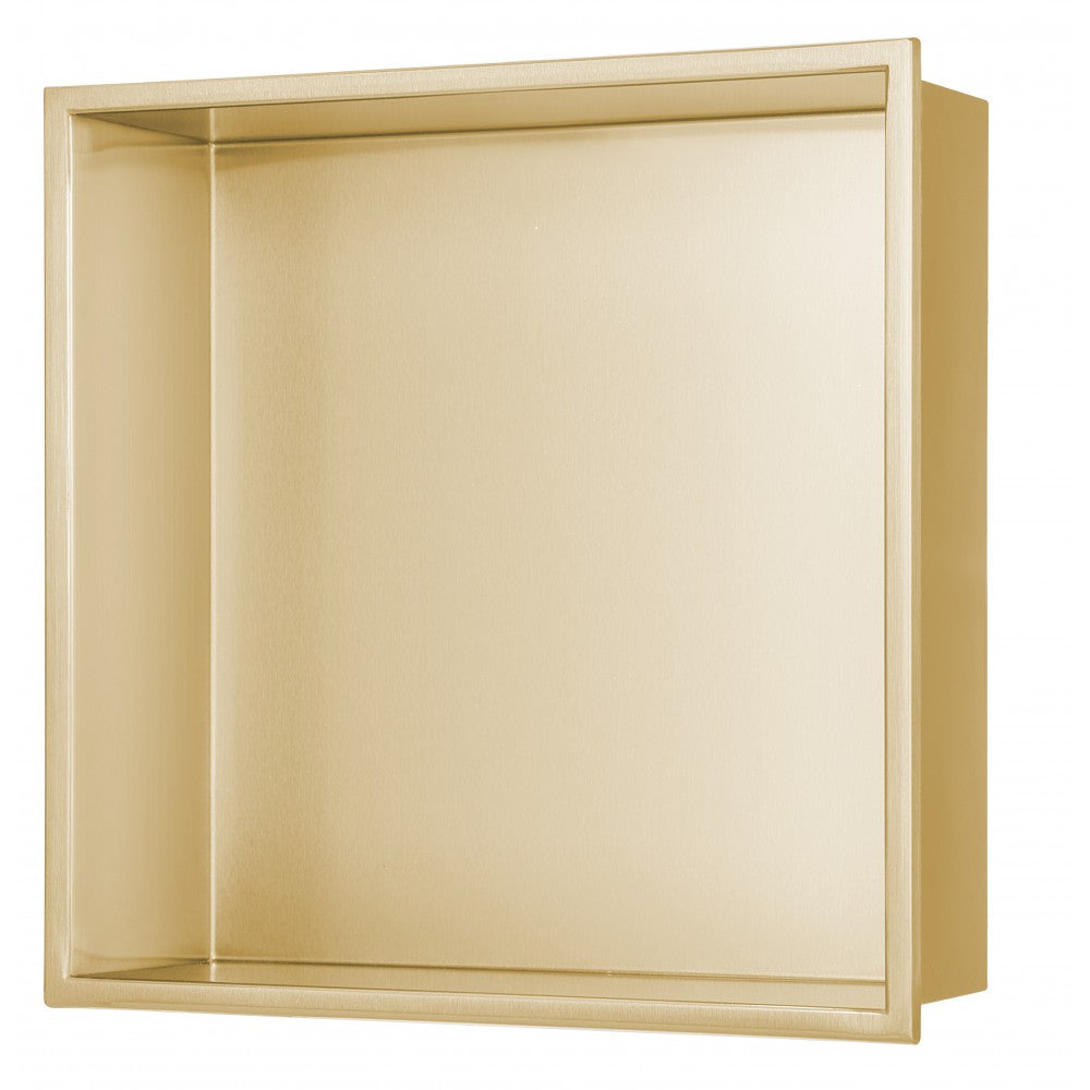 SHOWER WALL NICHE - 12 X 12" BRUSHED GOLD