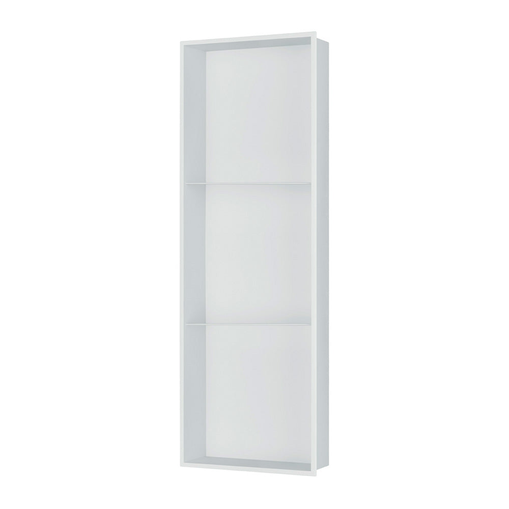 SHOWER WALL NICHE - 12 X 36" WHITE (WITH SHELVES)