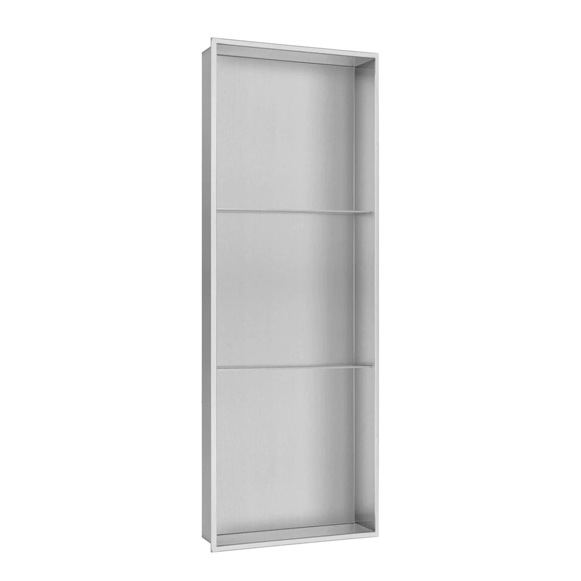 SHOWER WALL NICHE - 12 X 36" STAINLESS (WITH SHELVES)